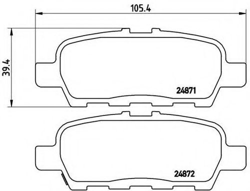 Set placute frana,frana disc NISSAN JUKE (F15) (2010 - 2016) BREMBO P 56 068 piesa NOUA