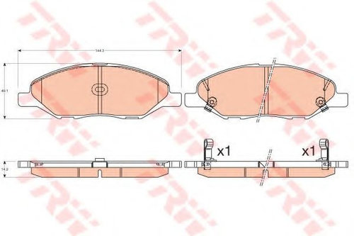 Set placute frana,frana disc NISSAN MICRA II (K11) (1992 - 2003) TRW GDB3577 piesa NOUA