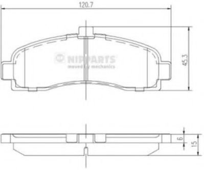 Set placute frana,frana disc NISSAN MICRA II (K11) (1992 - 2003) NIPPARTS J3601053 piesa NOUA