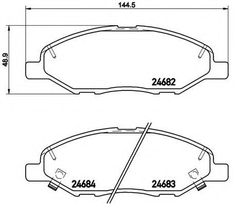 Set placute frana,frana disc NISSAN MICRA III (K12) (2003 - 2010) BREMBO P 56 088 piesa NOUA