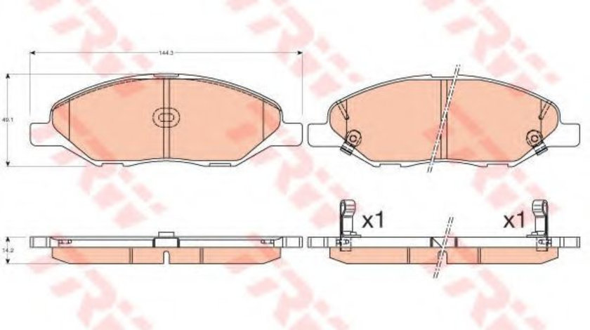 Set placute frana,frana disc NISSAN MICRA III (K12) (2003 - 2010) TRW GDB3577 piesa NOUA