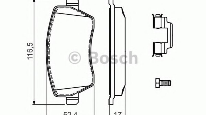 Set placute frana,frana disc NISSAN MICRA III (K12) (2003 - 2010) BOSCH 0 986 494 592 piesa NOUA