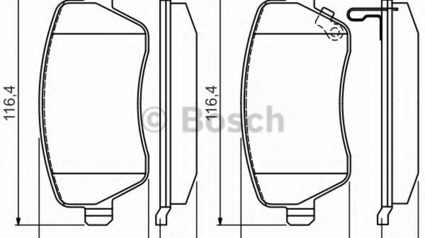 Set placute frana,frana disc NISSAN MICRA IV (K13) (2010 - 2016) BOSCH 0 986 494 573 piesa NOUA