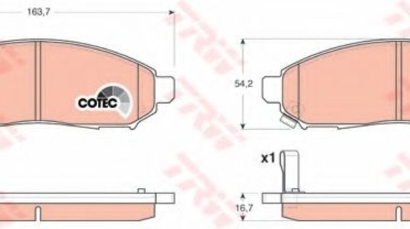 Set placute frana,frana disc NISSAN MURANO (Z50) (2003 - 2016) TRW GDB3404 piesa NOUA