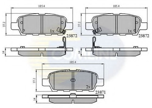 Set placute frana,frana disc NISSAN MURANO (Z51) (2007 - 2016) COMLINE CBP3912 piesa NOUA