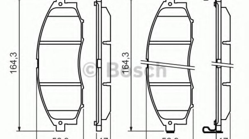 Set placute frana,frana disc NISSAN NAVARA (D22) (1997 - 2016) BOSCH 0 986 494 152 piesa NOUA