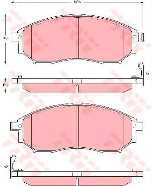 Set placute frana,frana disc NISSAN NAVARA (D40) (2004 - 2016) TRW GDB3392 piesa NOUA