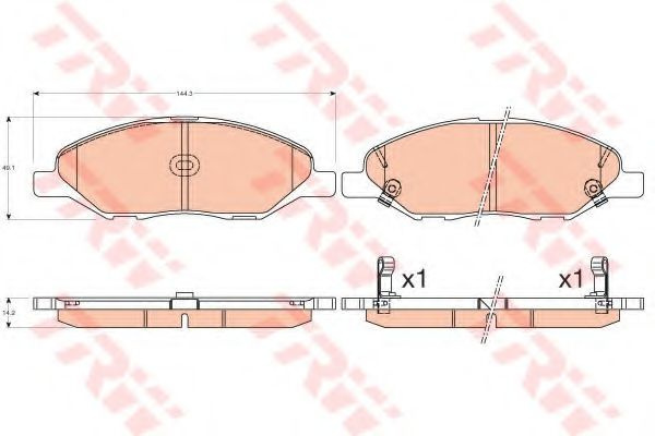 Set placute frana,frana disc NISSAN NOTE (E11) (2006 - 2013) TRW GDB3577 piesa NOUA
