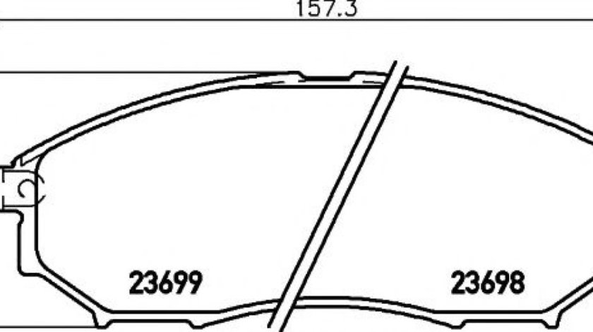 Set placute frana,frana disc NISSAN NP300 NAVARA pick-up (D23) (2014 - 2016) TEXTAR 2369801 piesa NOUA