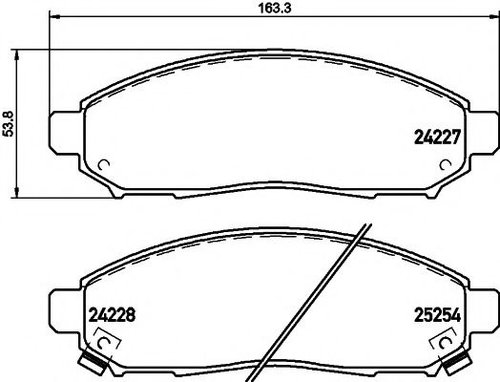 Set placute frana,frana disc NISSAN NP300 NAVARA pick-up (D23) (2014 - 2016) TEXTAR 2422704 piesa NO...