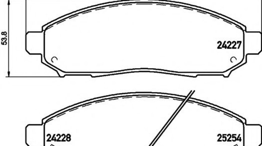 Set placute frana,frana disc NISSAN NP300 NAVARA pick-up (D23) (2014 - 2016) TEXTAR 2422704 piesa NOUA