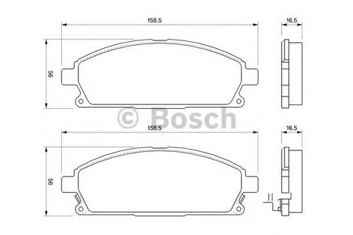 Set placute frana,frana disc NISSAN PATHFINDER II (R50) (1995 - 2004) BOSCH 0 986 424 715 piesa NOUA
