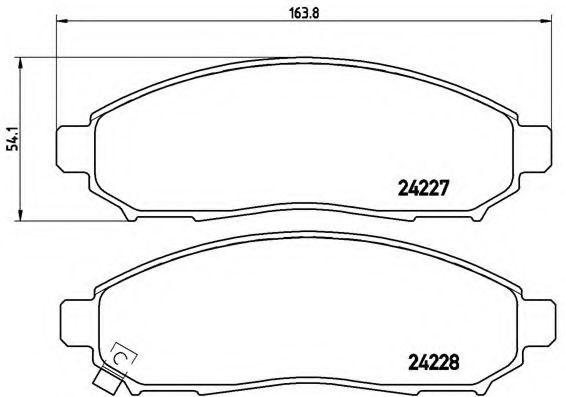Set placute frana,frana disc NISSAN PATHFINDER III (R51) (2005 - 2012) BREMBO P 56 059 piesa NOUA