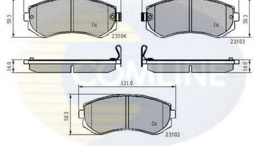 Set placute frana,frana disc NISSAN PATROL GR V Wagon (Y61) (1997 - 2016) COMLINE CBP3484 piesa NOUA