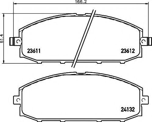 Set placute frana,frana disc NISSAN PATROL V platou / sasiu (1998 - 2016) TEXTAR 2361101 piesa NOUA