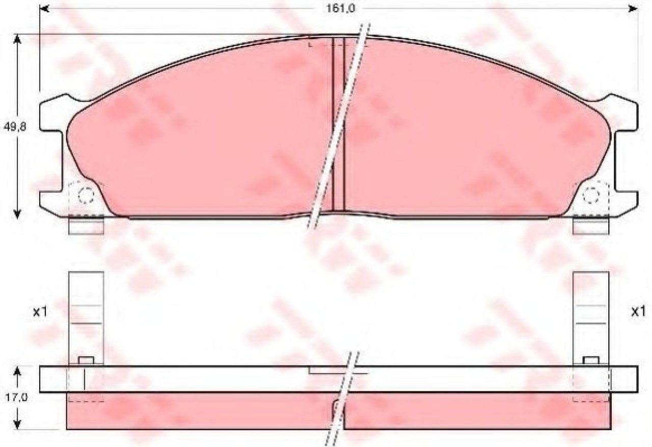 Set placute frana,frana disc NISSAN PICK UP III (D22) (1997 - 2016) TRW GDB766 piesa NOUA