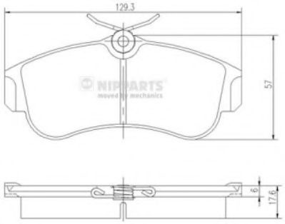 Set placute frana,frana disc NISSAN PRIMERA Break (WP11) (1996 - 2002) NIPPARTS J3601051 piesa NOUA