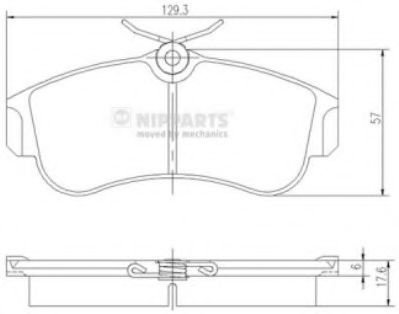 Set placute frana,frana disc NISSAN PRIMERA (P11) (1996 - 2001) NIPPARTS J3601051 piesa NOUA
