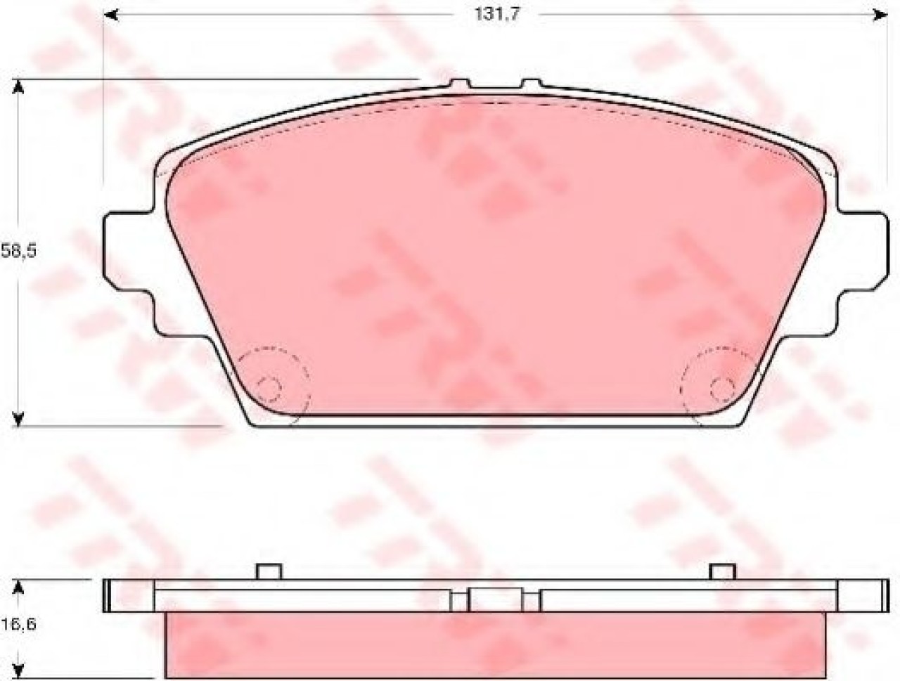 Set placute frana,frana disc NISSAN PRIMERA (P12) (2002 - 2016) TRW GDB3291 piesa NOUA