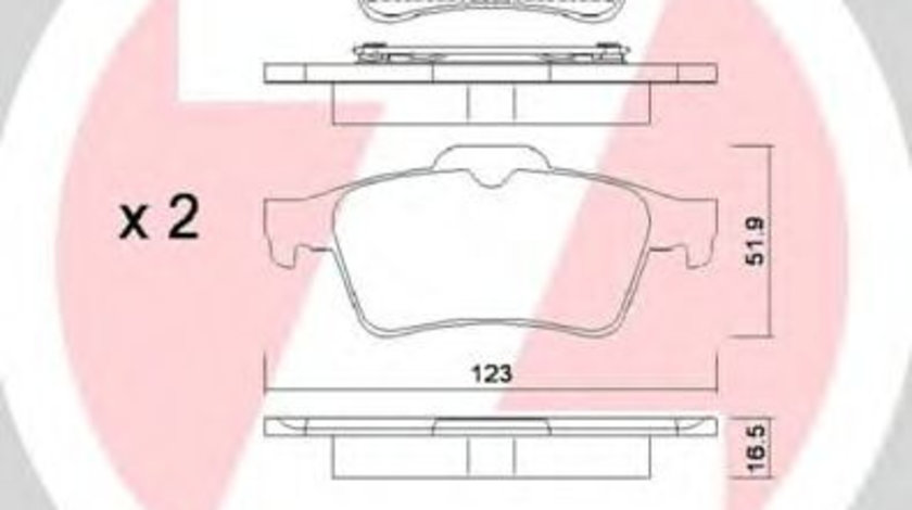 Set placute frana,frana disc NISSAN PRIMERA (P12) (2002 - 2016) ZIMMERMANN 23482.165.1 piesa NOUA