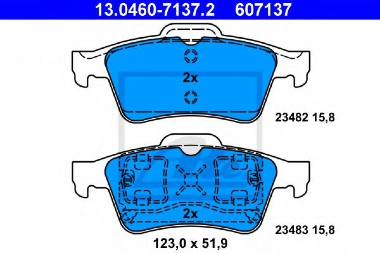 Set placute frana,frana disc NISSAN PRIMERA Hatchback (P12) (2002 - 2016) ATE 13.0460-7137.2 piesa NOUA