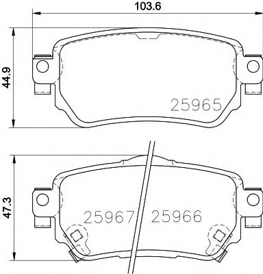 Set placute frana,frana disc NISSAN QASHQAI (J11) (2013 - 2016) TEXTAR 2596501 piesa NOUA