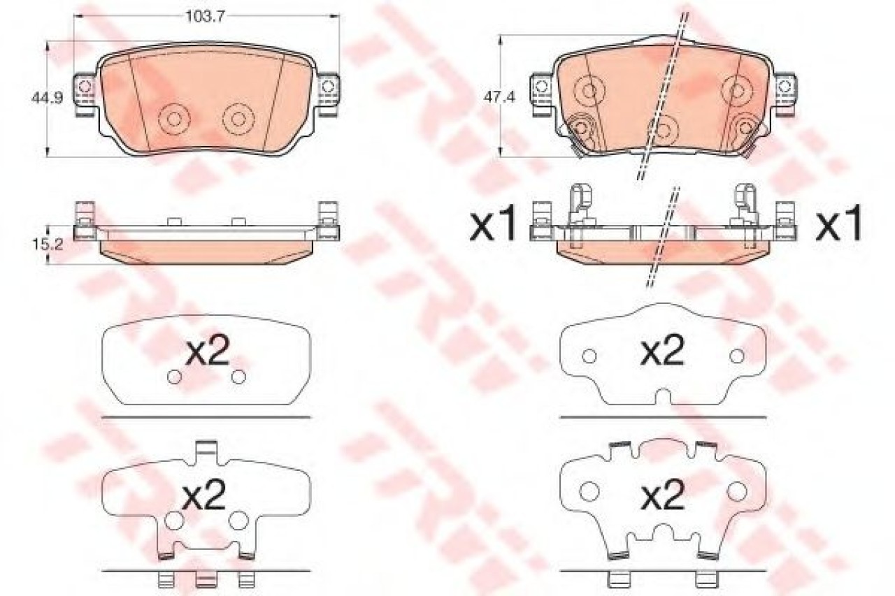 Set placute frana,frana disc NISSAN QASHQAI (J11) (2013 - 2016) TRW GDB3617 piesa NOUA
