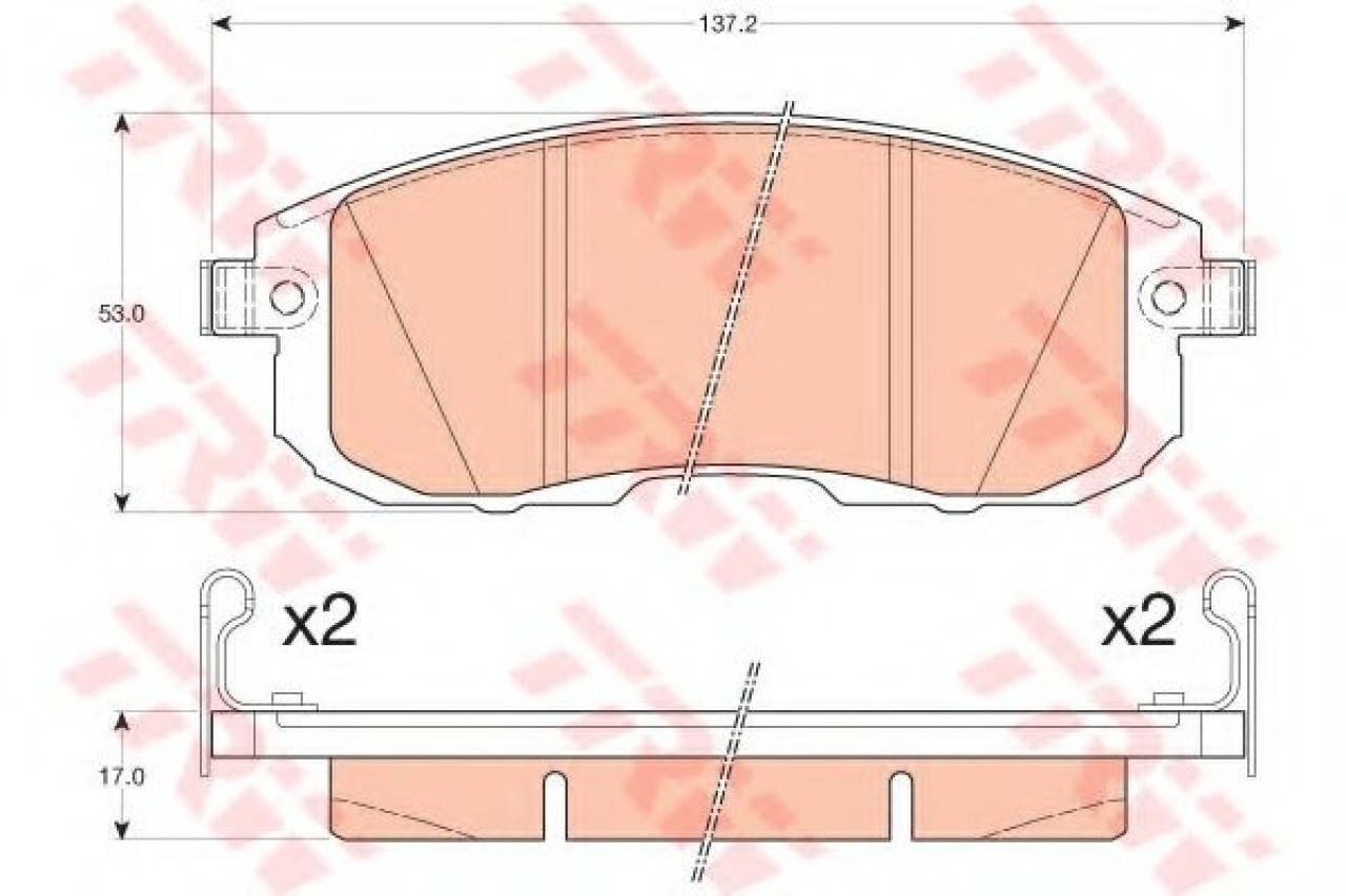 Set placute frana,frana disc NISSAN TIIDA Limuzina (SC11X) (2006 - 2016) TRW GDB3616 piesa NOUA