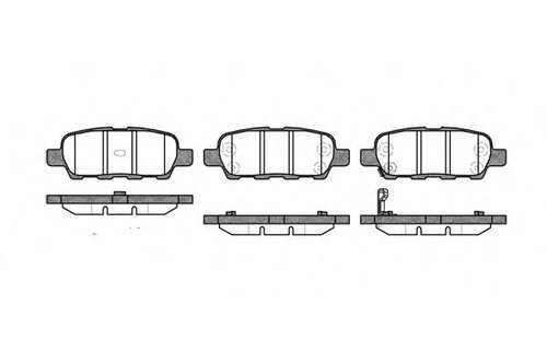 Set placute frana,frana disc NISSAN TIIDA Hatchback (C11X) (2006 - 2016) REMSA 0876.01 piesa NOUA