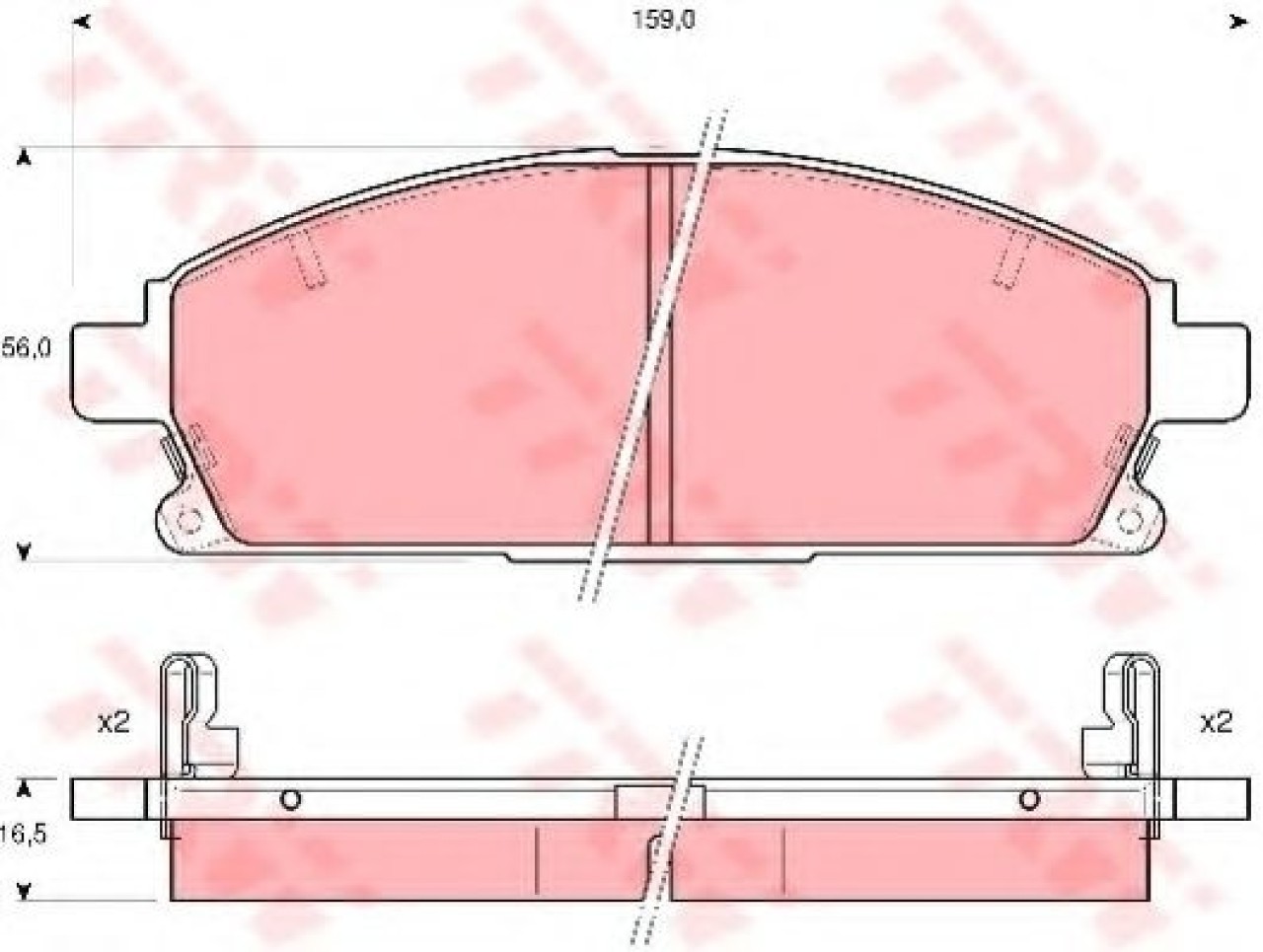 Set placute frana,frana disc NISSAN X-TRAIL (T30) (2001 - 2013) TRW GDB3312 piesa NOUA