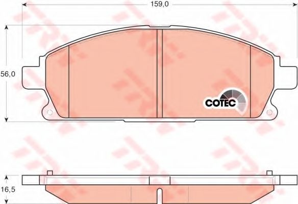 Set placute frana,frana disc NISSAN X-TRAIL (T30) (2001 - 2013) TRW GDB3293 piesa NOUA