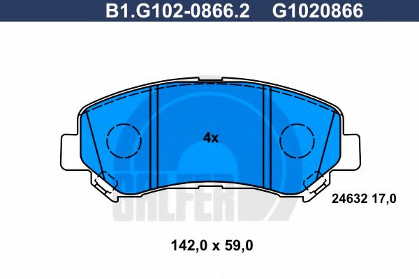 Set placute frana,frana disc NISSAN X-TRAIL (T31) (2007 - 2013) GALFER B1.G102-0866.2 piesa NOUA