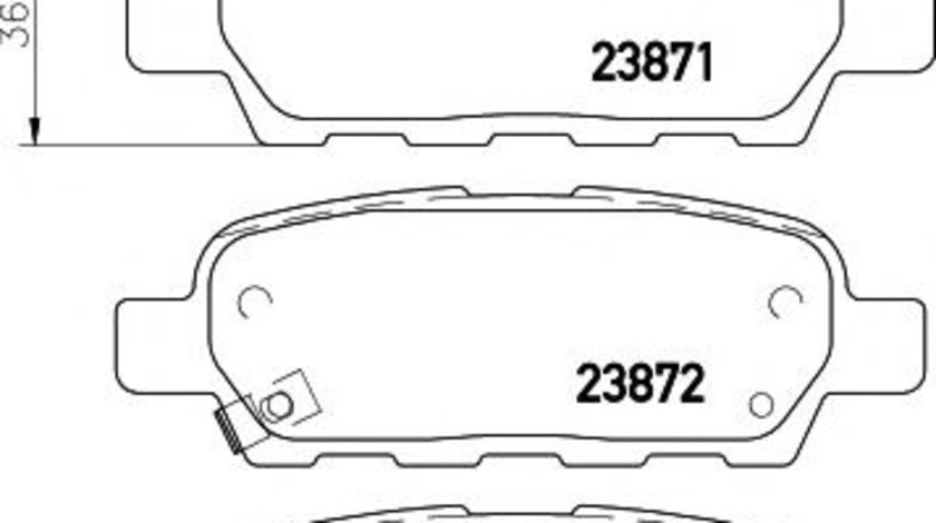 Set placute frana,frana disc NISSAN X-TRAIL (T31) (2007 - 2013) HELLA PAGID 8DB 355 010-241 piesa NOUA