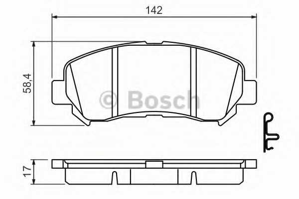Set placute frana,frana disc NISSAN X-TRAIL (T31) (2007 - 2013) BOSCH 0 986 494 501 piesa NOUA