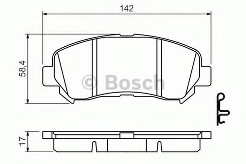 Set placute frana,frana disc NISSAN X-TRAIL (T31) (2007 - 2013) BOSCH 0 986 494 501 piesa NOUA