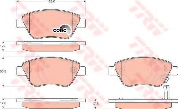 Set placute frana,frana disc OPEL ADAM (2012 - 2016) TRW GDB1700 piesa NOUA