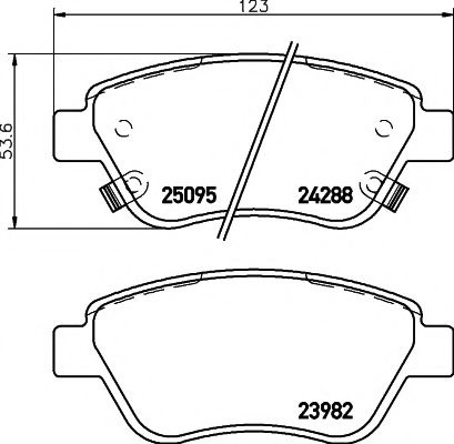 Set placute frana,frana disc OPEL ADAM (2012 - 2016) TEXTAR 2509501 piesa NOUA