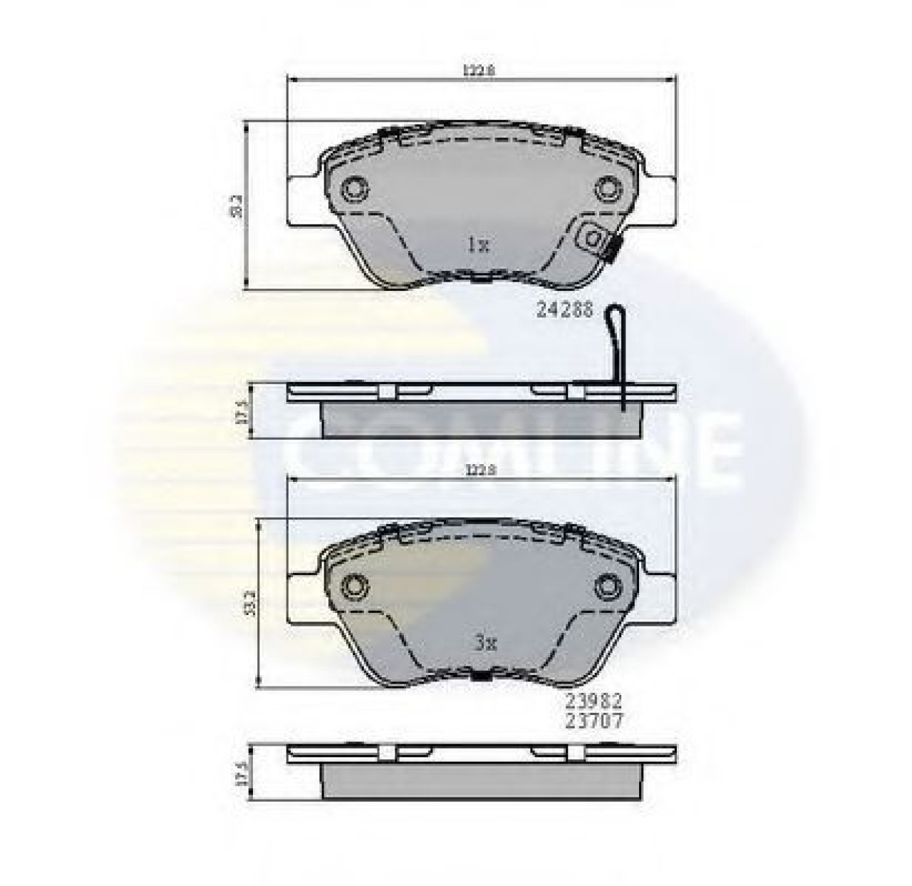 Set placute frana,frana disc OPEL ADAM (2012 - 2016) COMLINE CBP31594 piesa NOUA