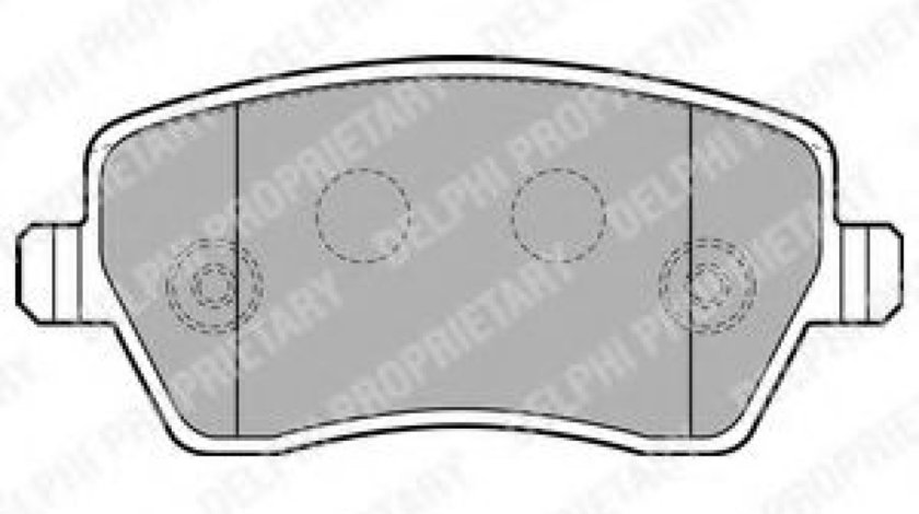 Set placute frana,frana disc OPEL AGILA (B) (H08) (2008 - 2016) DELPHI LP1865 piesa NOUA