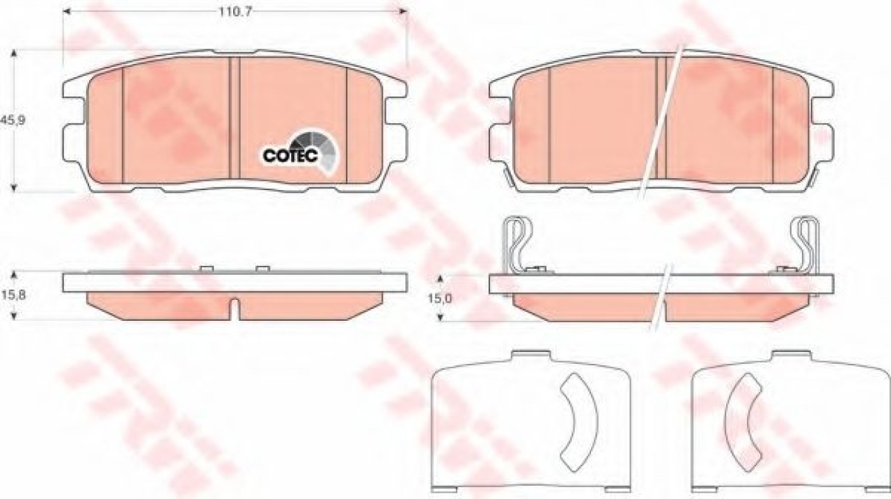 Set placute frana,frana disc OPEL ANTARA (2006 - 2016) TRW GDB1716 piesa NOUA