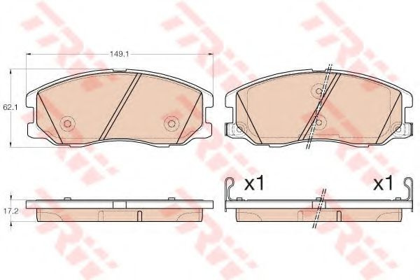 Set placute frana,frana disc OPEL ANTARA (2006 - 2016) TRW GDB1978 piesa NOUA