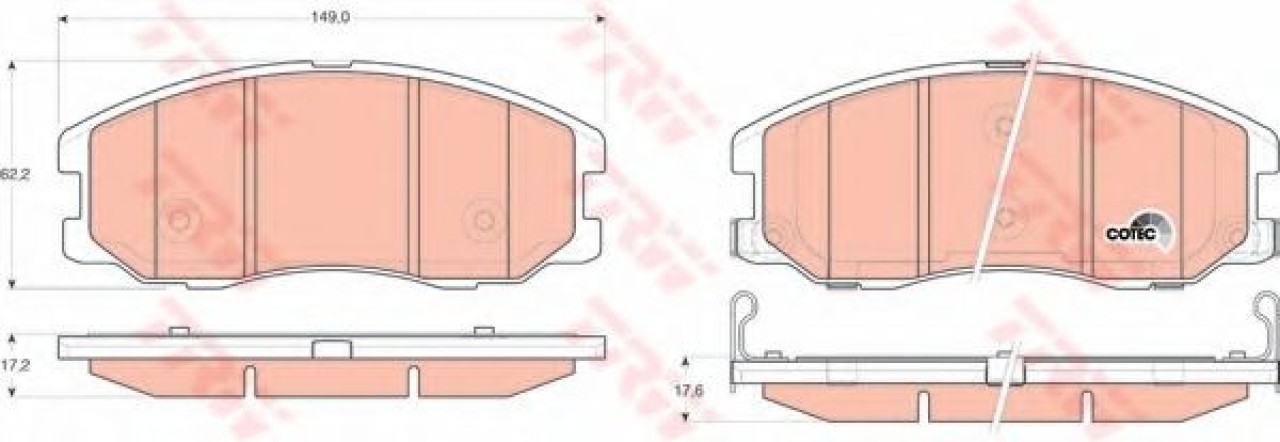 Set placute frana,frana disc OPEL ANTARA (2006 - 2016) TRW GDB1715 piesa NOUA