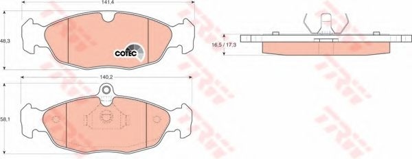 Set placute frana,frana disc OPEL ASTRA F Combi (51, 52) (1991 - 1998) TRW GDB1040 piesa NOUA