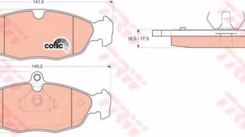 Set placute frana,frana disc OPEL ASTRA F Combi (51, 52) (1991 - 1998) TRW GDB1040 piesa NOUA