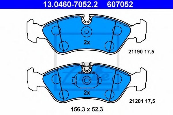 Set placute frana,frana disc OPEL ASTRA F Combi (51, 52) (1991 - 1998) ATE 13.0460-7052.2 piesa NOUA
