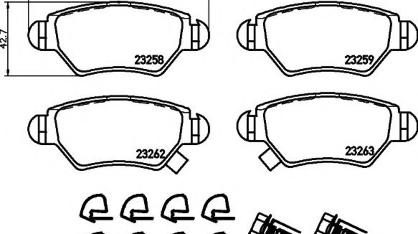 Set placute frana,frana disc OPEL ASTRA G Combi (F35) (1998 - 2009) TEXTAR 2325803 piesa NOUA