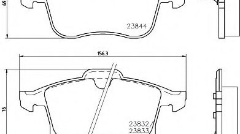 Set placute frana,frana disc OPEL ASTRA G Cupe (F07) (2000 - 2005) HELLA PAGID 8DB 355 009-221 piesa NOUA