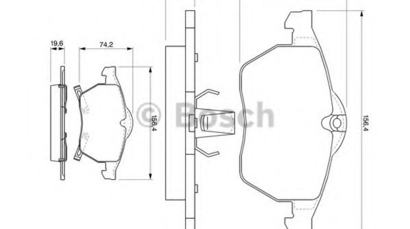 Set placute frana,frana disc OPEL ASTRA G Cupe (F07) (2000 - 2005) BOSCH 0 986 424 488 piesa NOUA