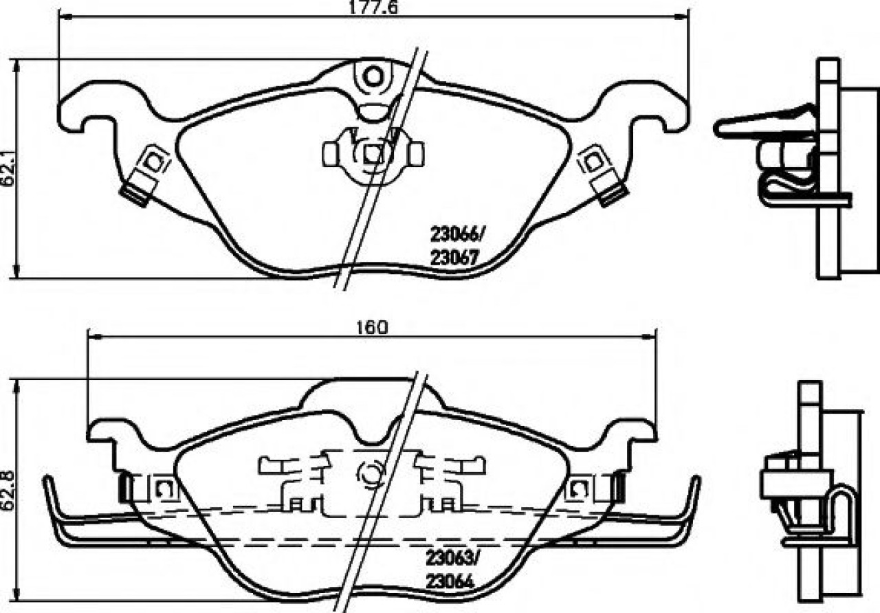 Set placute frana,frana disc OPEL ASTRA G Cabriolet (F67) (2001 - 2005) TEXTAR 2306302 piesa NOUA