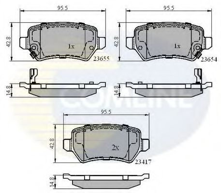 Set placute frana,frana disc OPEL ASTRA G Cabriolet (F67) (2001 - 2005) COMLINE CBP31551 piesa NOUA